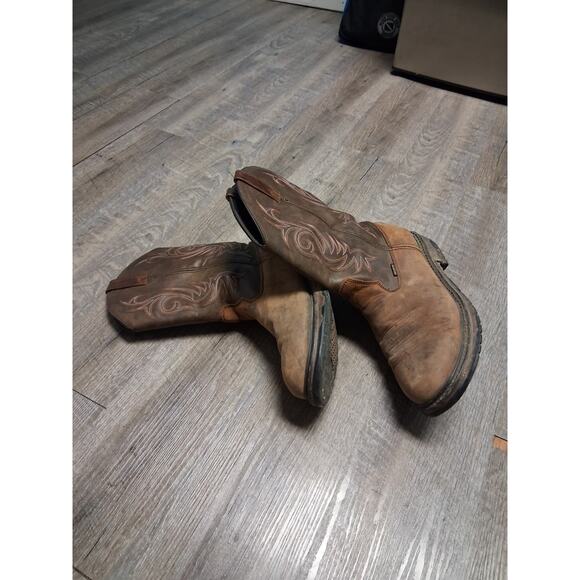 Laredo Western Cowboy Waterproof Boots Men SZ 12ew Cheyenne 68112 Leather Hammer main image 7